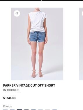 Parker Vintage Cut-Off Jean Shorts - Chorus Blue
